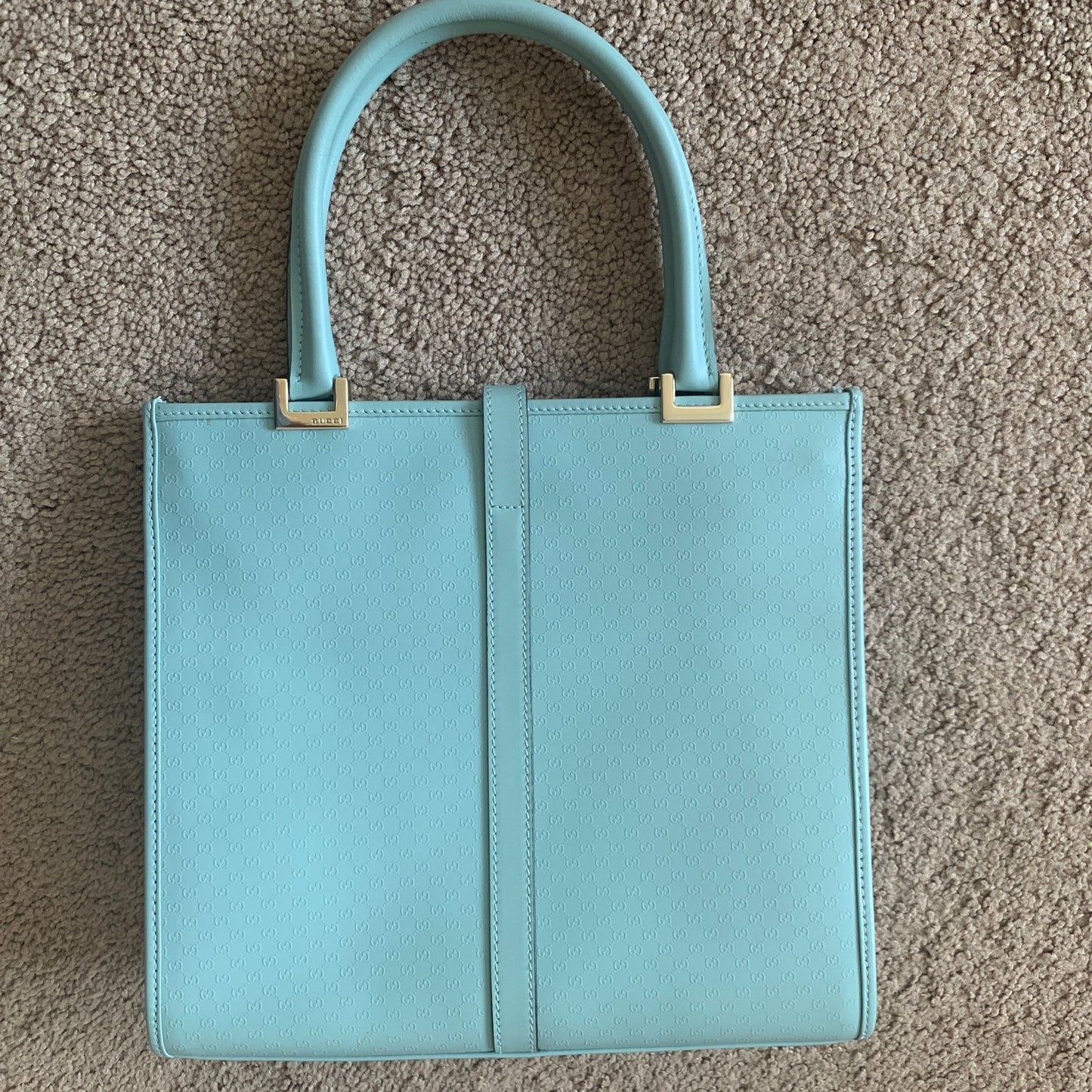 G1044 Gucci micro GG Jackie bag in light blue leather with dust bag