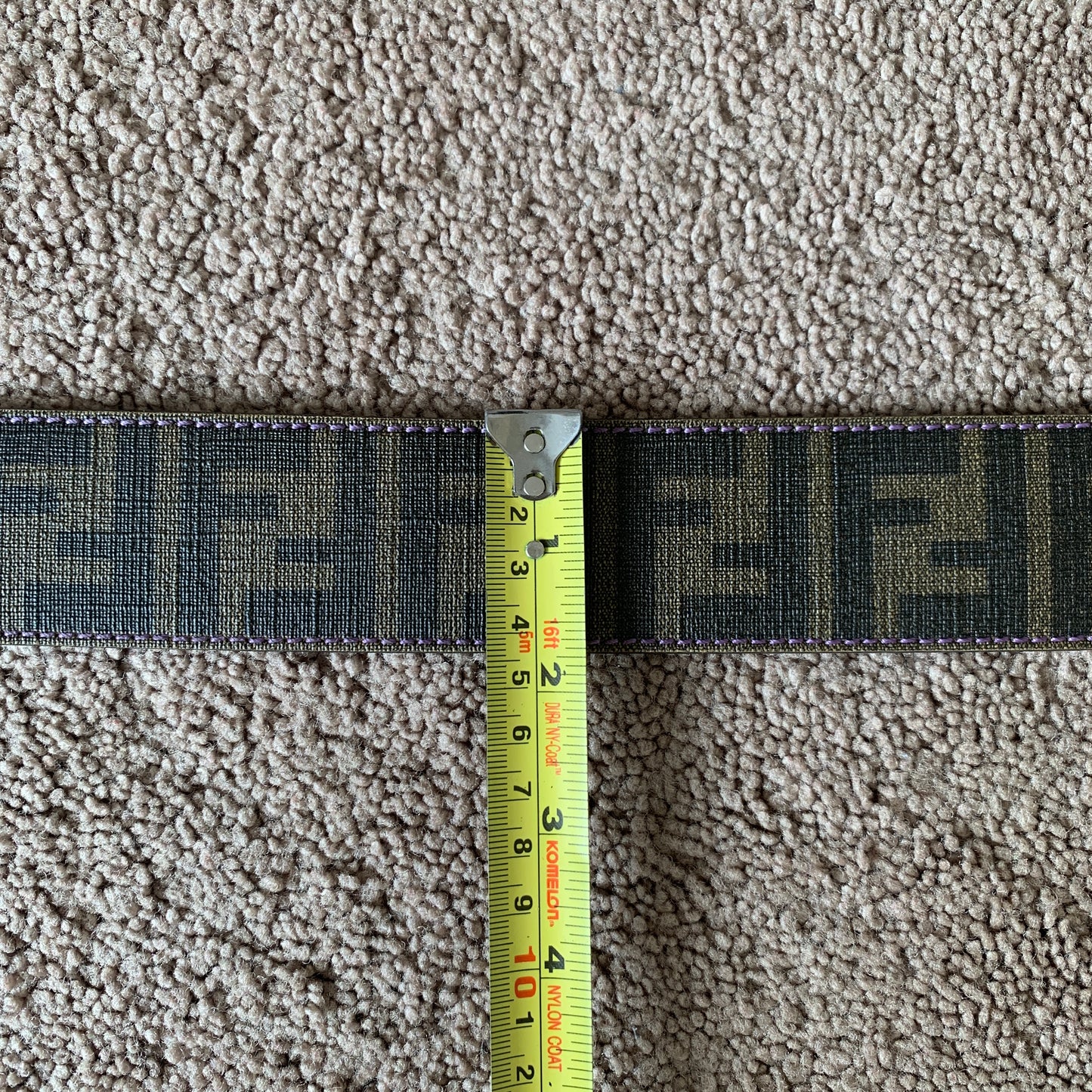 Authentic Fendi double face reversible belt with FF gold buckle