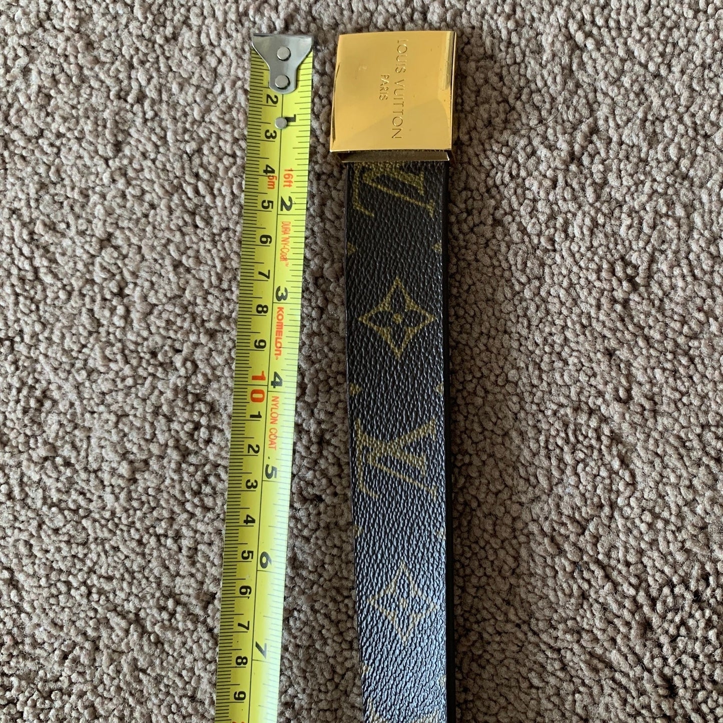 LV1023 Louis Vuitton unisex monogram belt size 36 inch 90 cm
