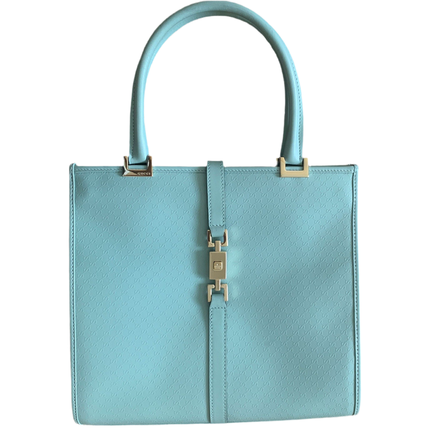 G1044 Gucci micro GG Jackie bag in light blue leather with dust bag