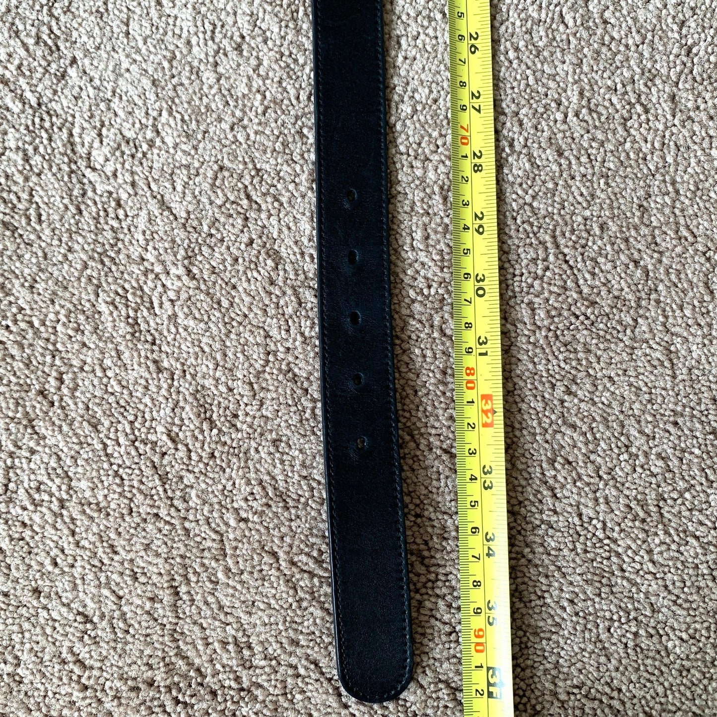 G1055 Gucci unisex 85 cm 34 inch GG buckle black leather belt