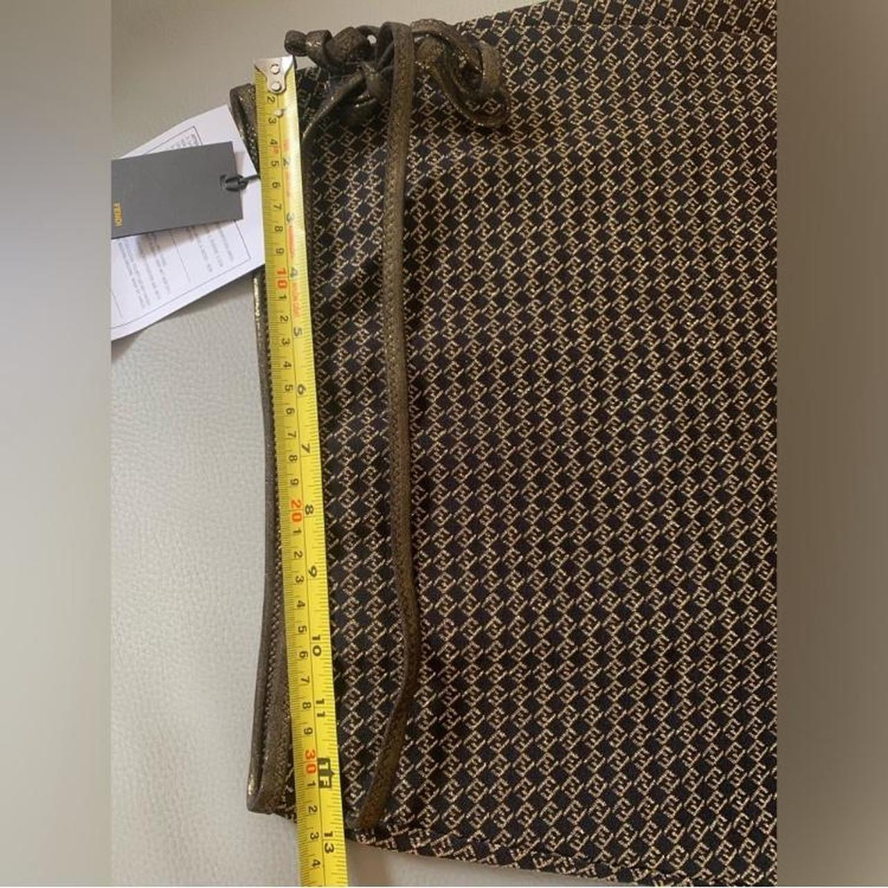 Authentic New with tag Fendi FF monogram mini skirt in black and gold