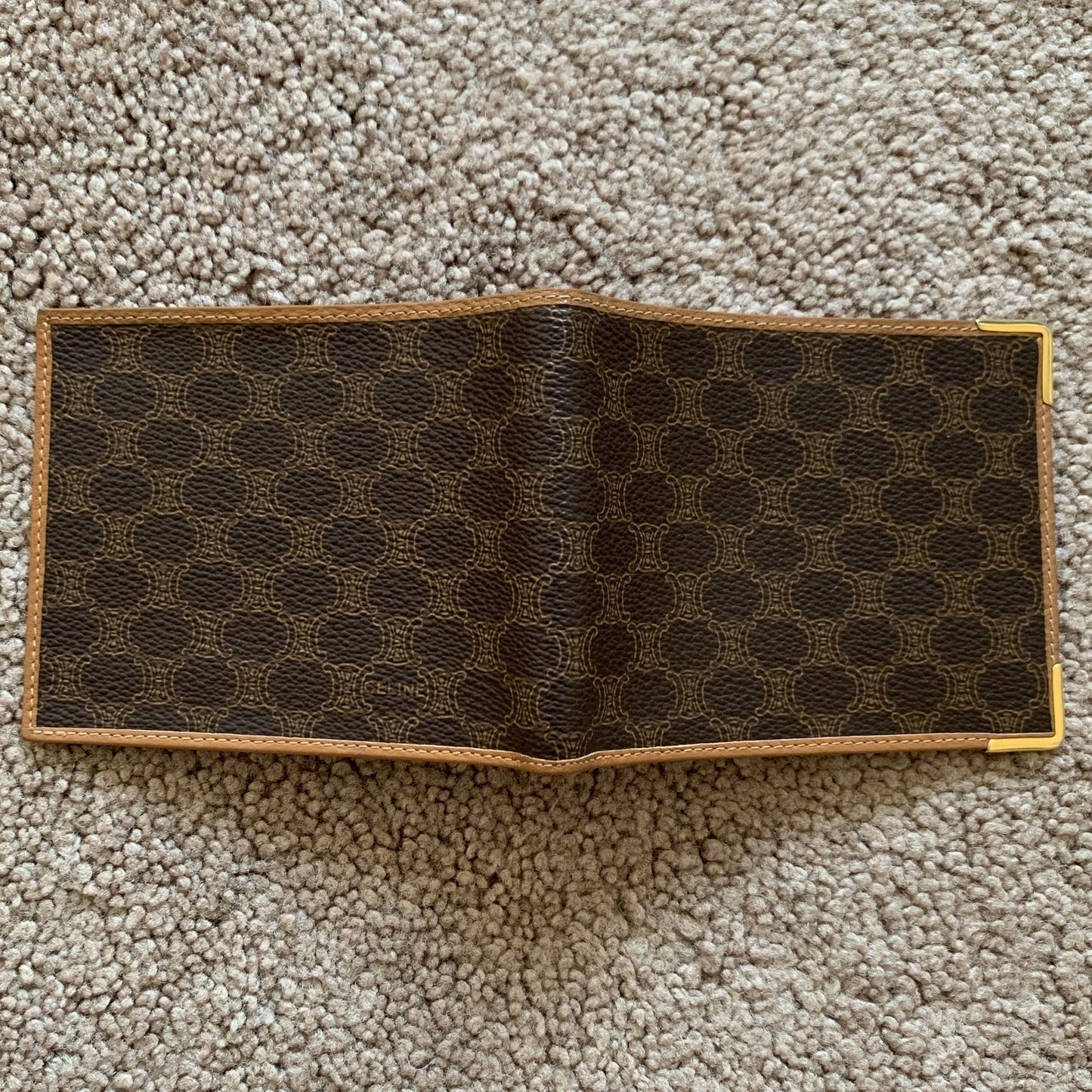 CL1020 Celine men's bifold macadam wallet