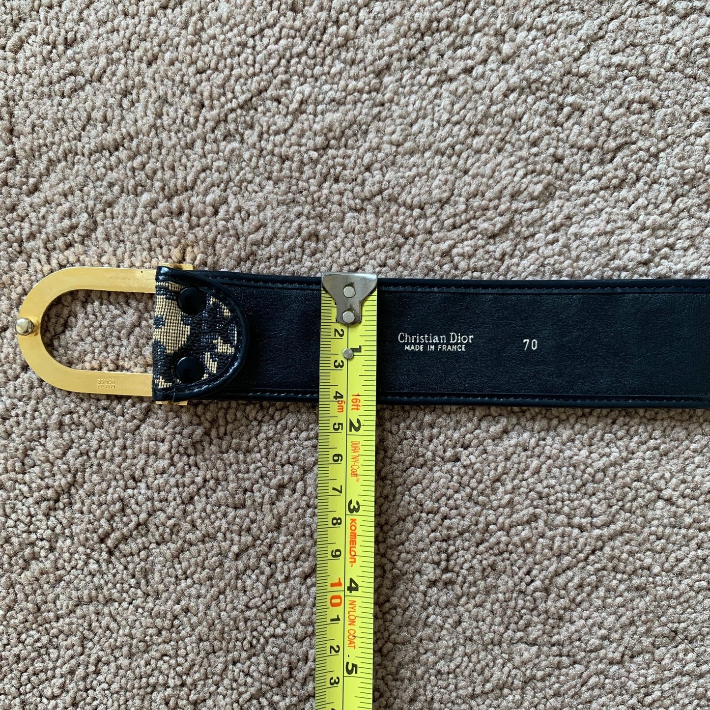D1017 Christian Dior women's 70 cm blue trotter belt