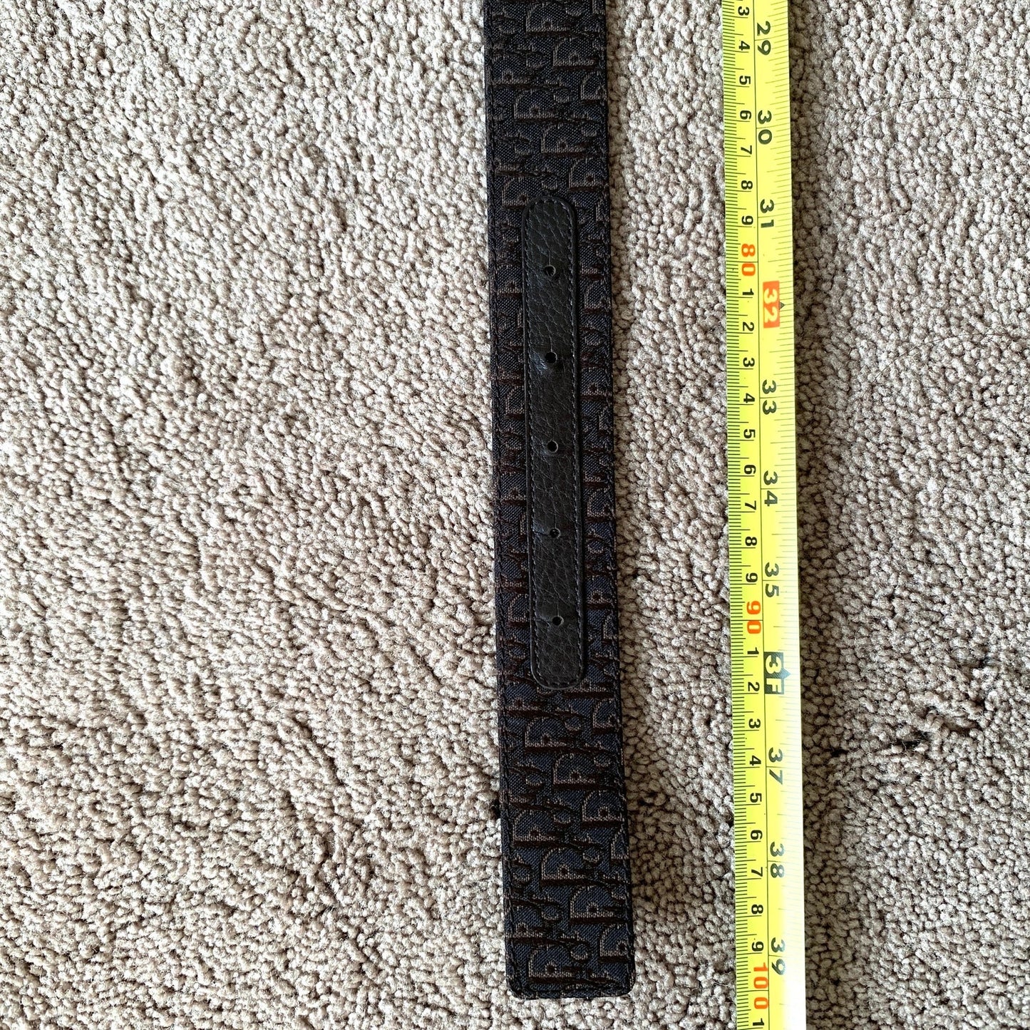 D1019 Christian Dior unisex reversible 90 cm 36 inch brown trotter and leather belt