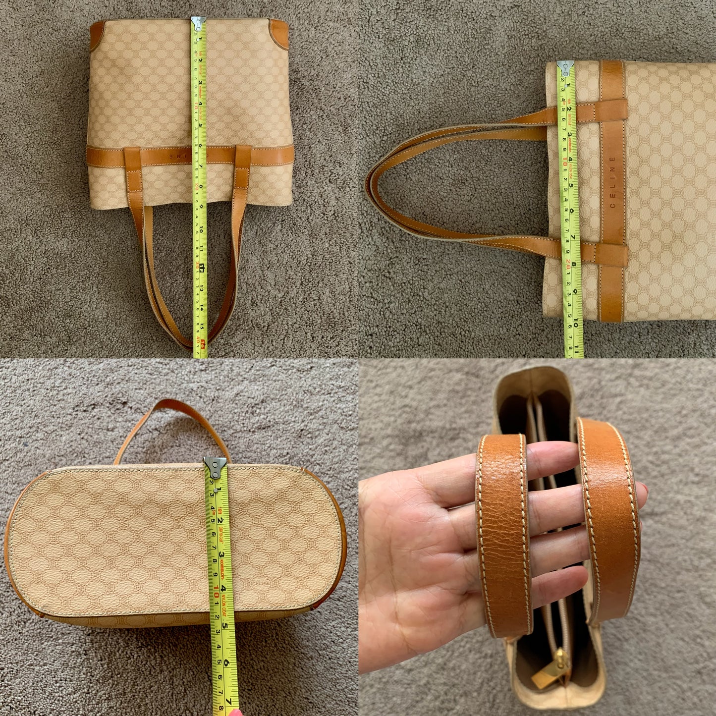 Authentic Celine women’s vintage triumph tote bag