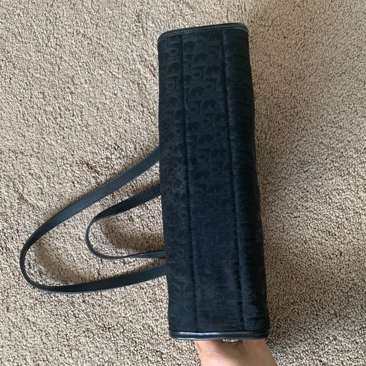 D1009 Christian Dior Trotter black canvas bag