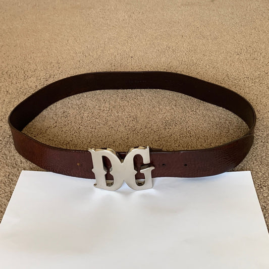 DG1020 Dolce & Gabbana unisex women men brown leather belt size 90 cm 36 inch
