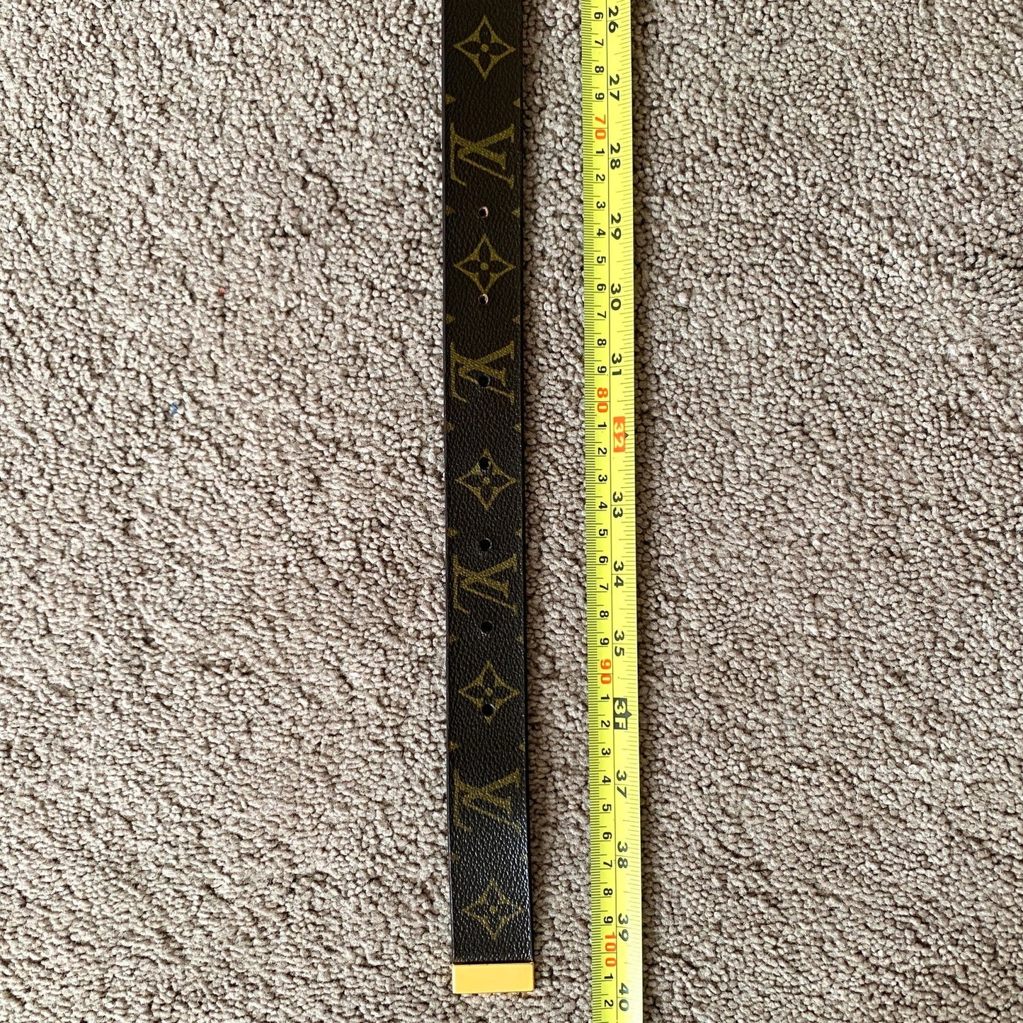 LV1023 Louis Vuitton unisex monogram belt size 36 inch 90 cm