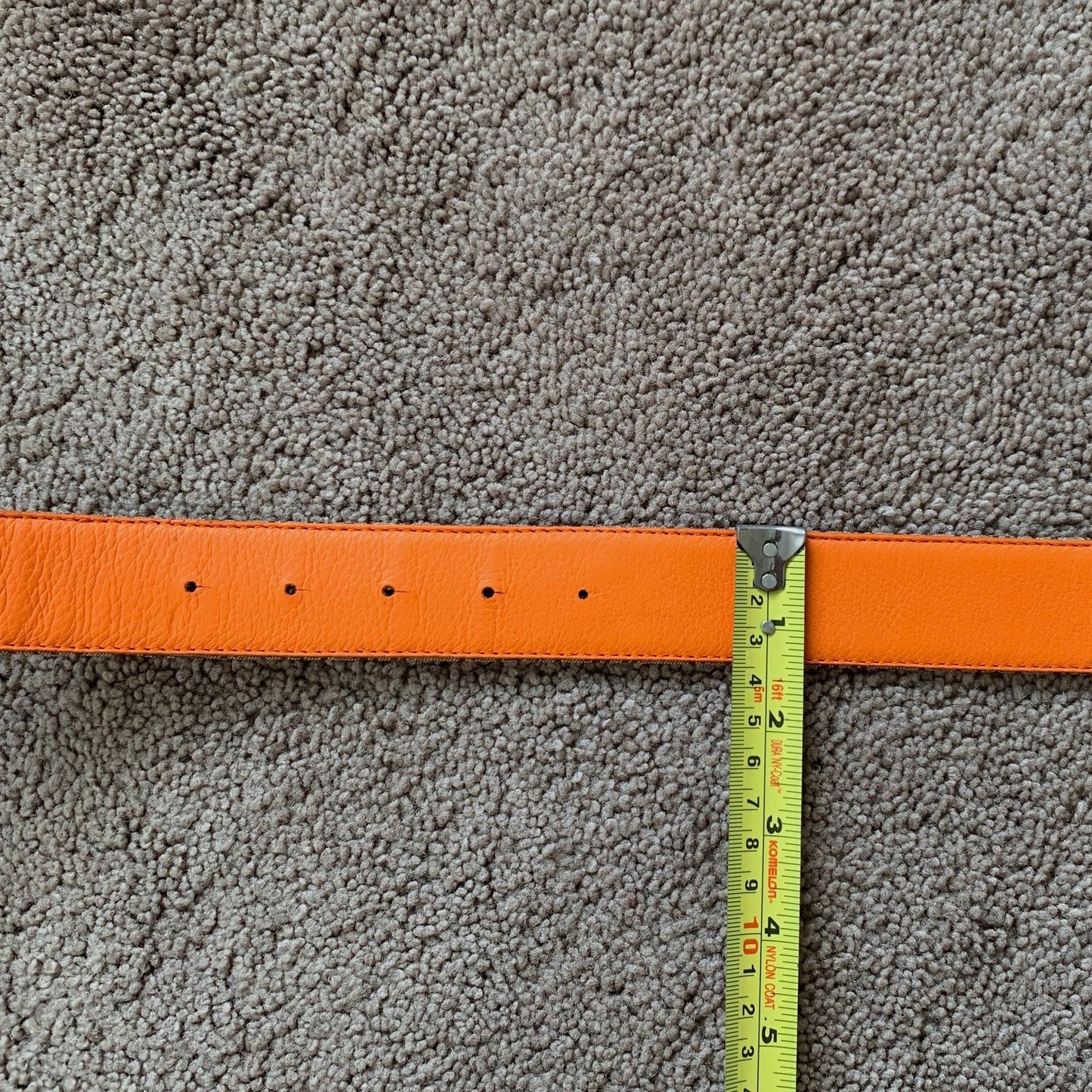 D1015 Dior women's 90 cm 36 inch reversible trotter and orange leather belt