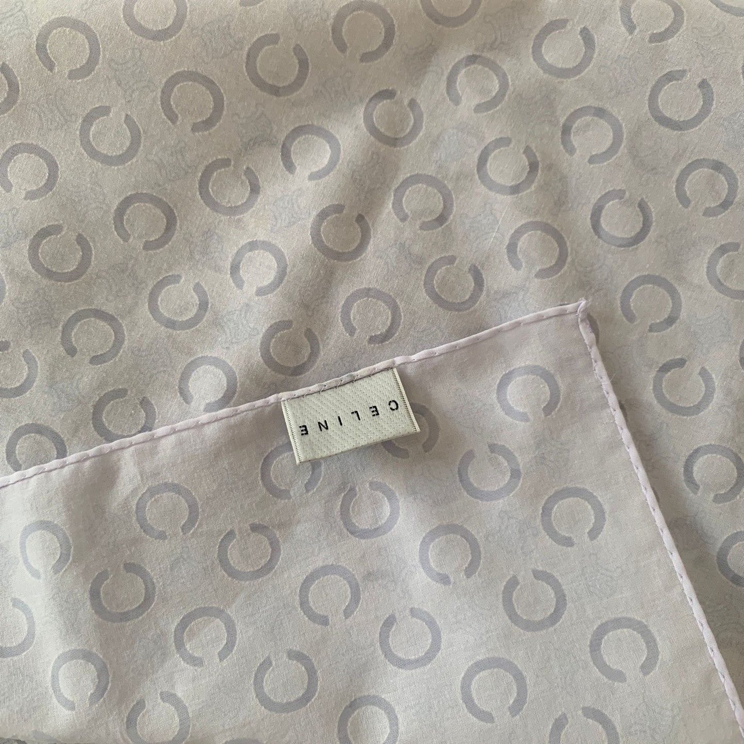 CL1010 Celine women's cotton logo foulard scarf handkerchief