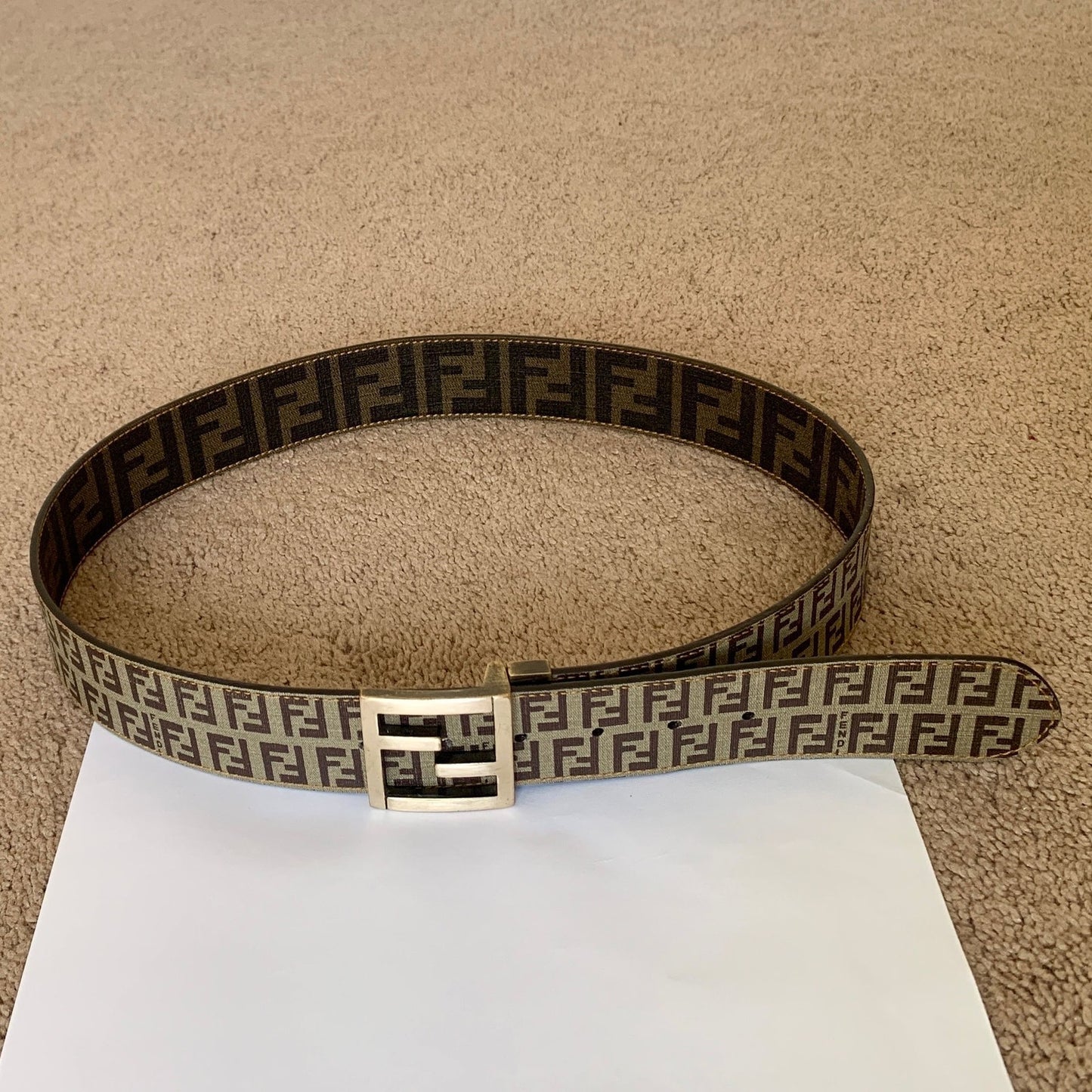 F1038 Fendi unisex reversibile monogram belt size 95 cm 38 inch