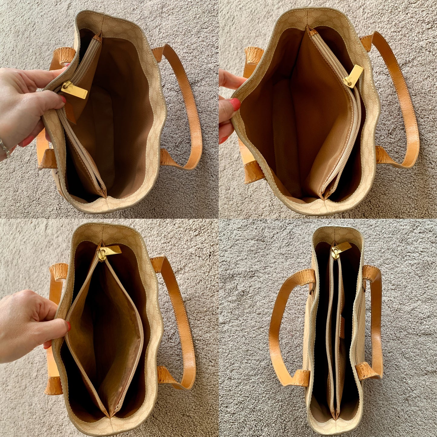 Authentic Celine women’s vintage triumph tote bag