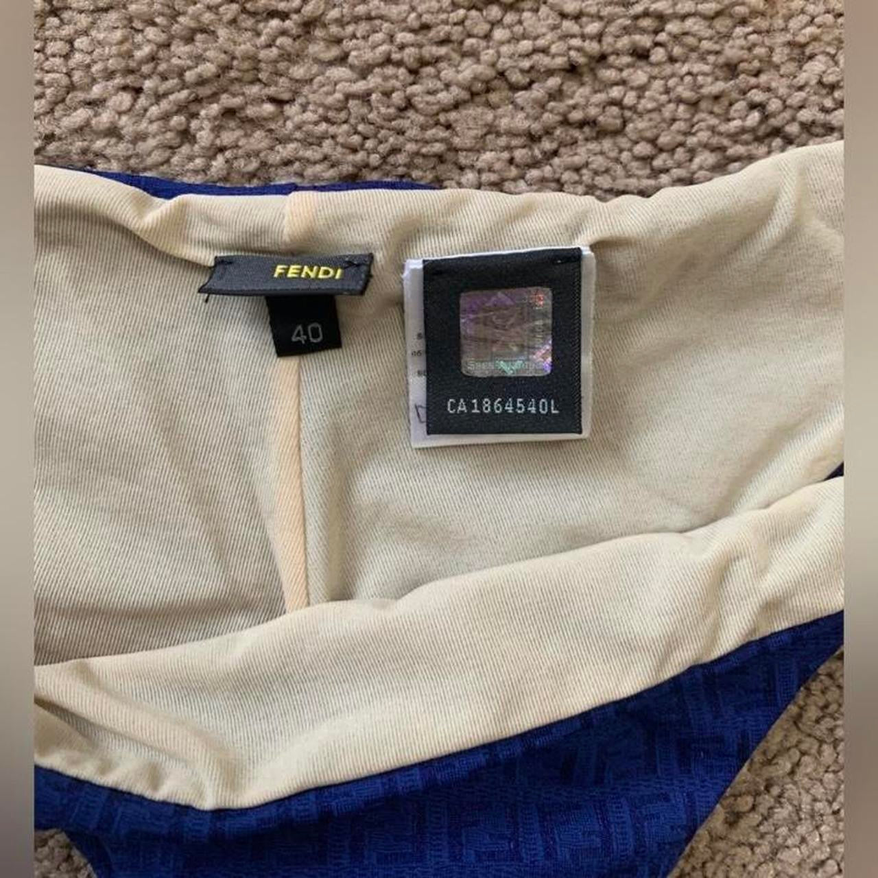 Authentic Fendi FF monogram women’s swimwear bikini set in blue color