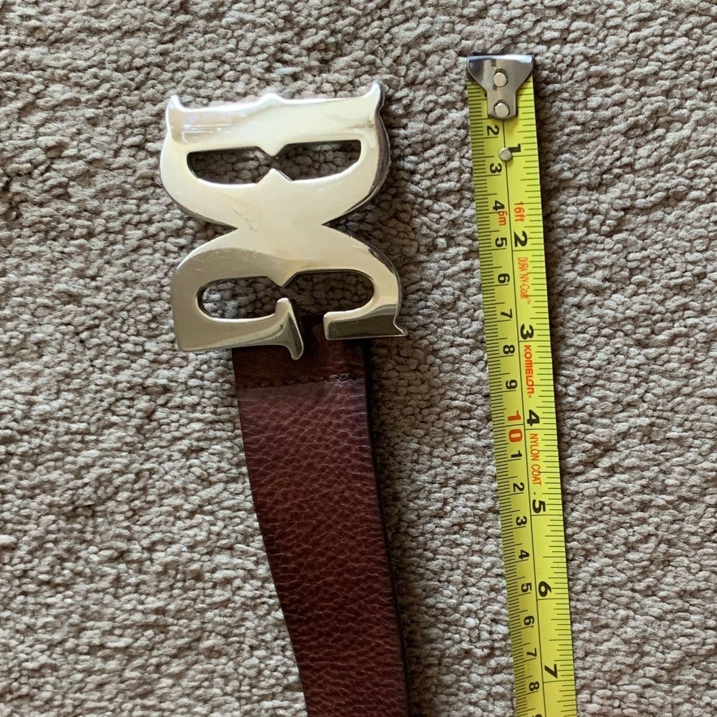 DG1020 Dolce & Gabbana unisex women men brown leather belt size 90 cm 36 inch