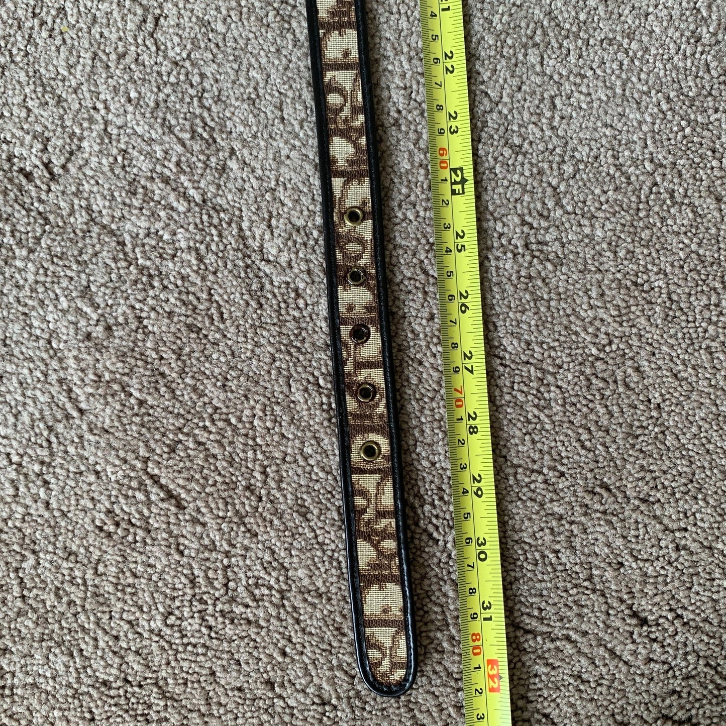 D1020 Christian Dior women's 70 cm 28 inch brown trotter belt