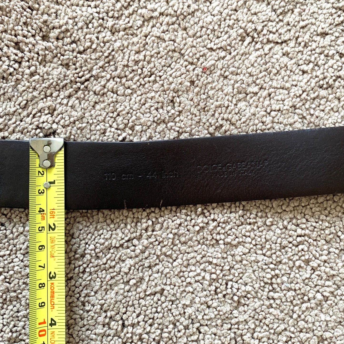 DG1020 Dolce & Gabbana unisex women men brown leather belt size 90 cm 36 inch